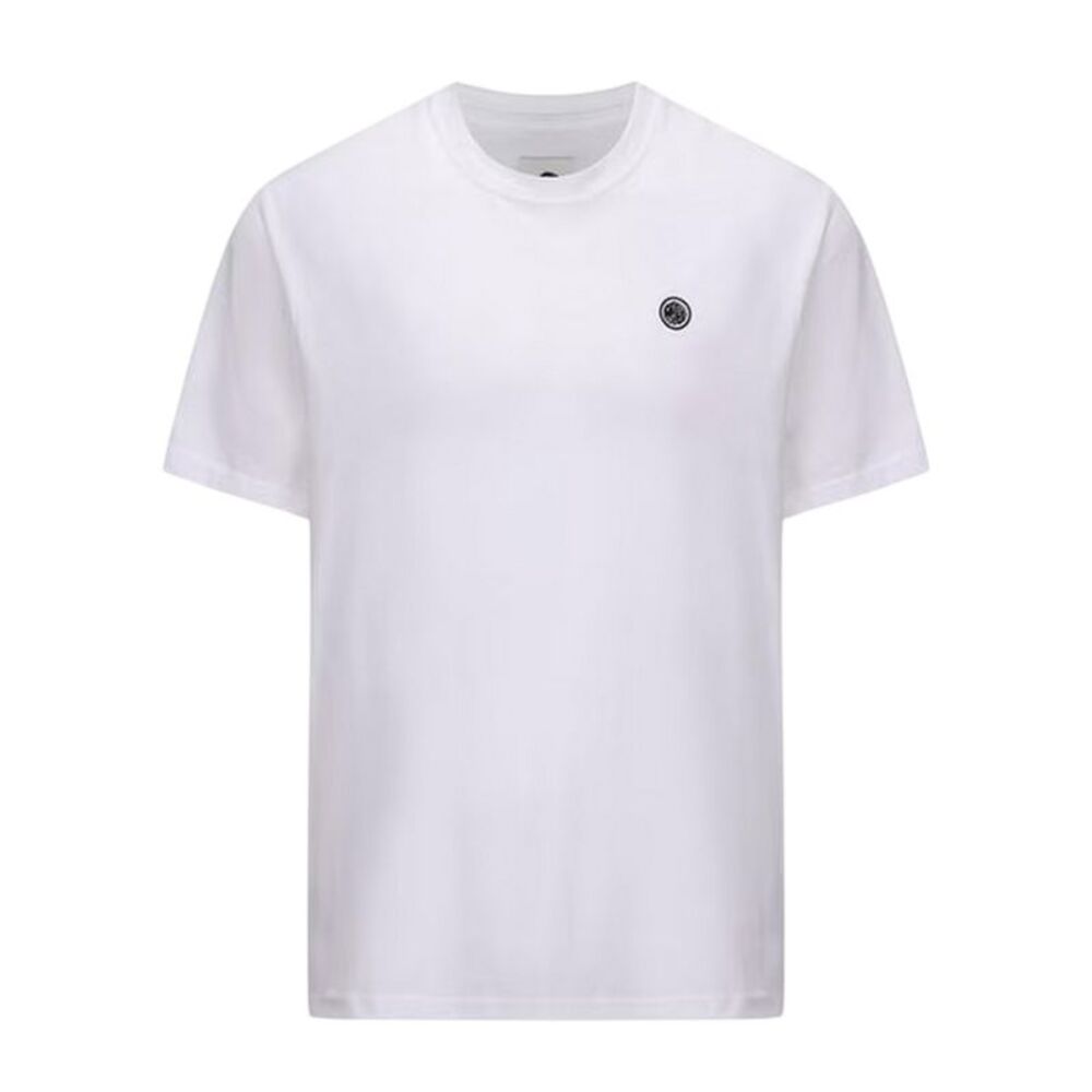 Pretty Green Mens Chest Logo Crew Neck / White